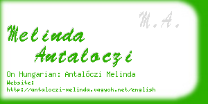melinda antaloczi business card